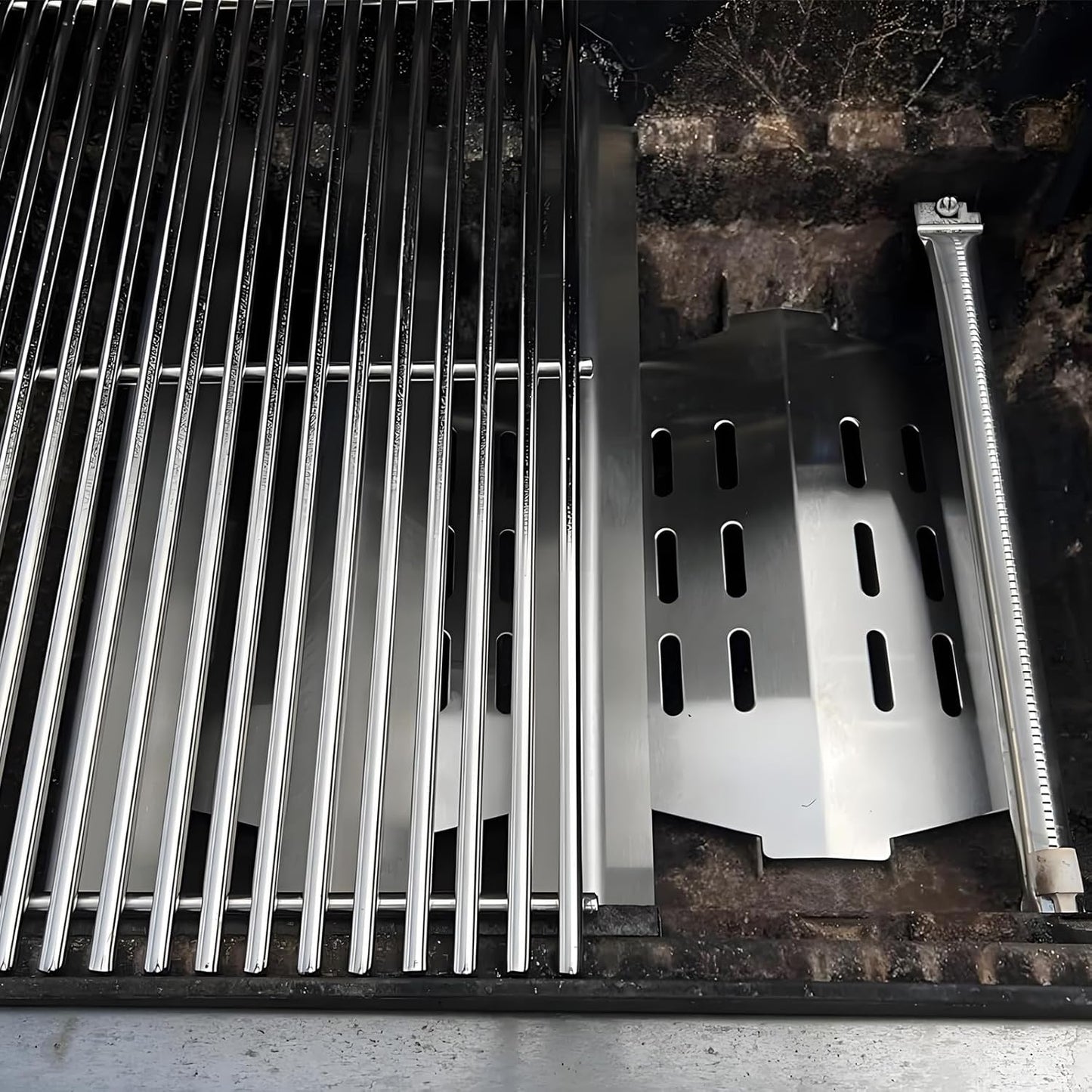 Genesis Grill Parts for Weber E310 E320 E330 EP310 EP320 EP330, 17.5” Flavorizer Bars 7620 Heat Deflector 7622 Burner Tube 62752 for Weber Genesis 300, Grill Replacement Parts for Weber Accessories