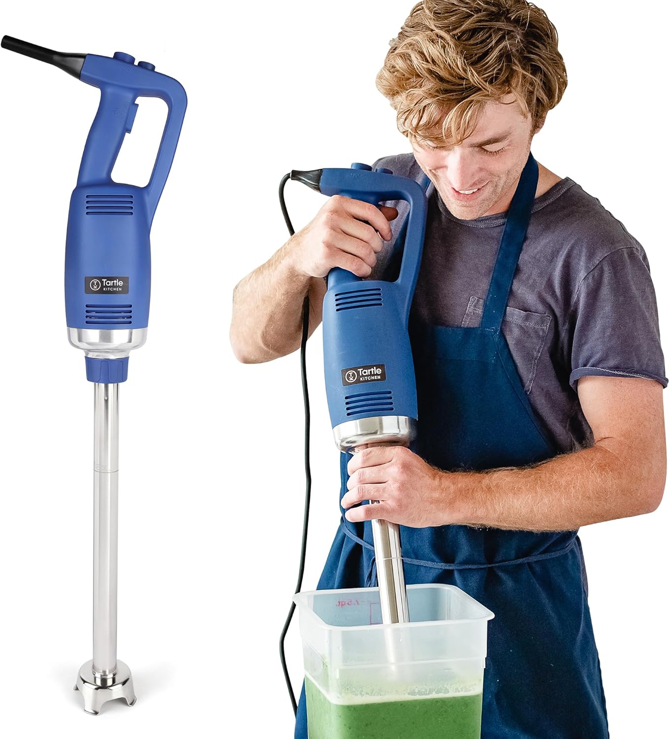 TK Commercial Immersion Blender, 750 Watt/1 HP Variable Speed Motor, 20,000 RPM X-Heavy Duty with Performance Assurance - 18"