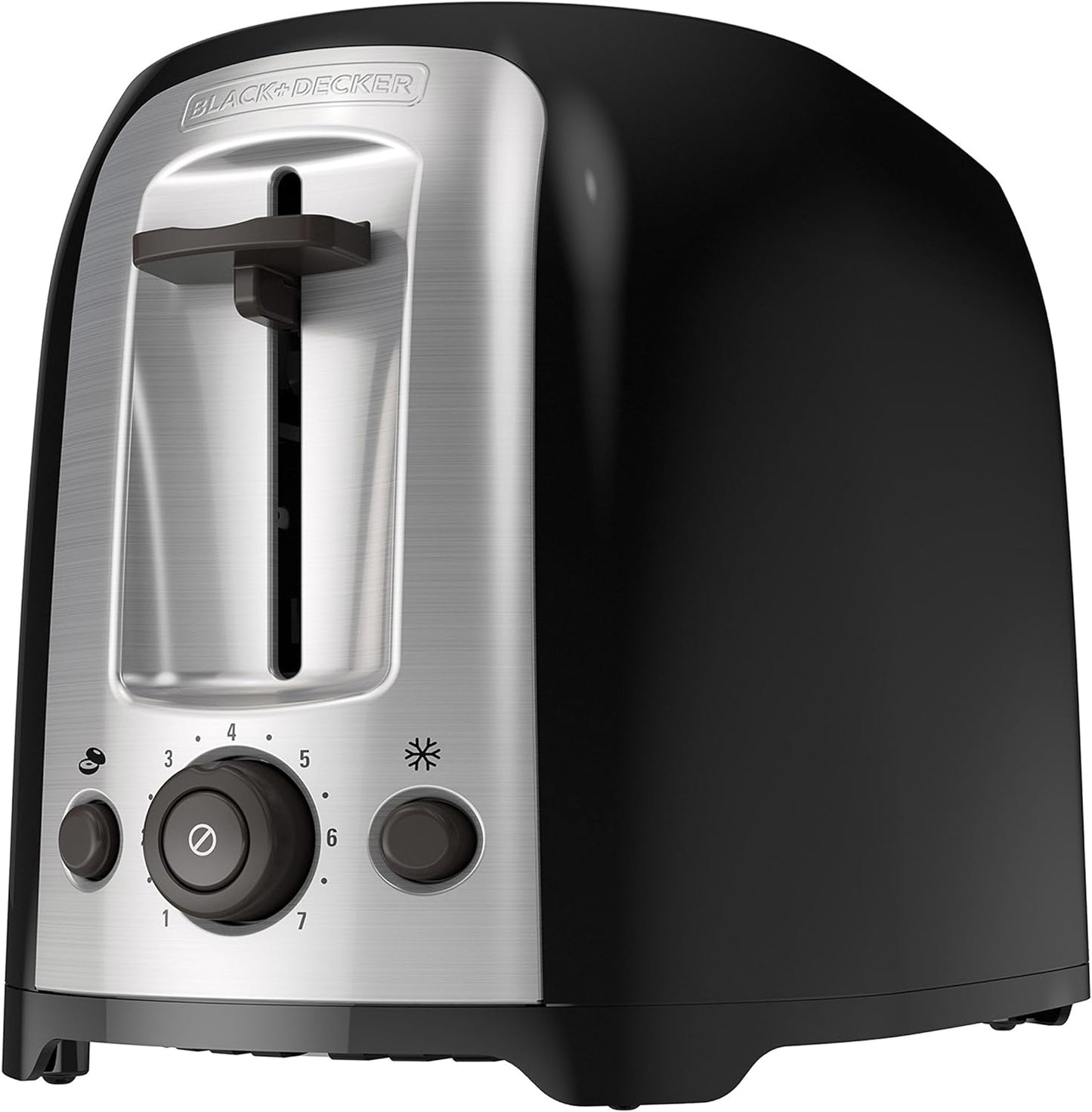 BLACK+DECKER 2-Slice Toaster, TR1278BD, Extra Wide Slots, 7 Shade Settings, 850 Watts, Frozen and Bagel Buttons