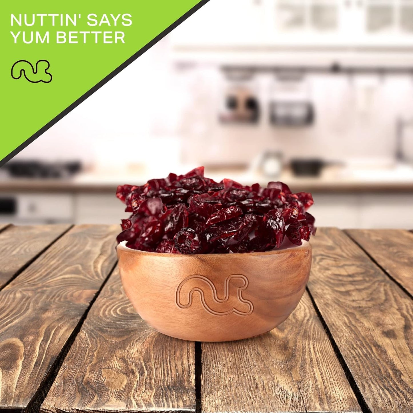 NUT CRAVINGS - Sun Dried Whole Cranberries, Lightly Sweetened (16oz, 1 LB) Bulk Dry Fruits Packed Fresh in Resealable Bag - Sweet Healthy Snack, Naturally Grown, Vegan, Kosher