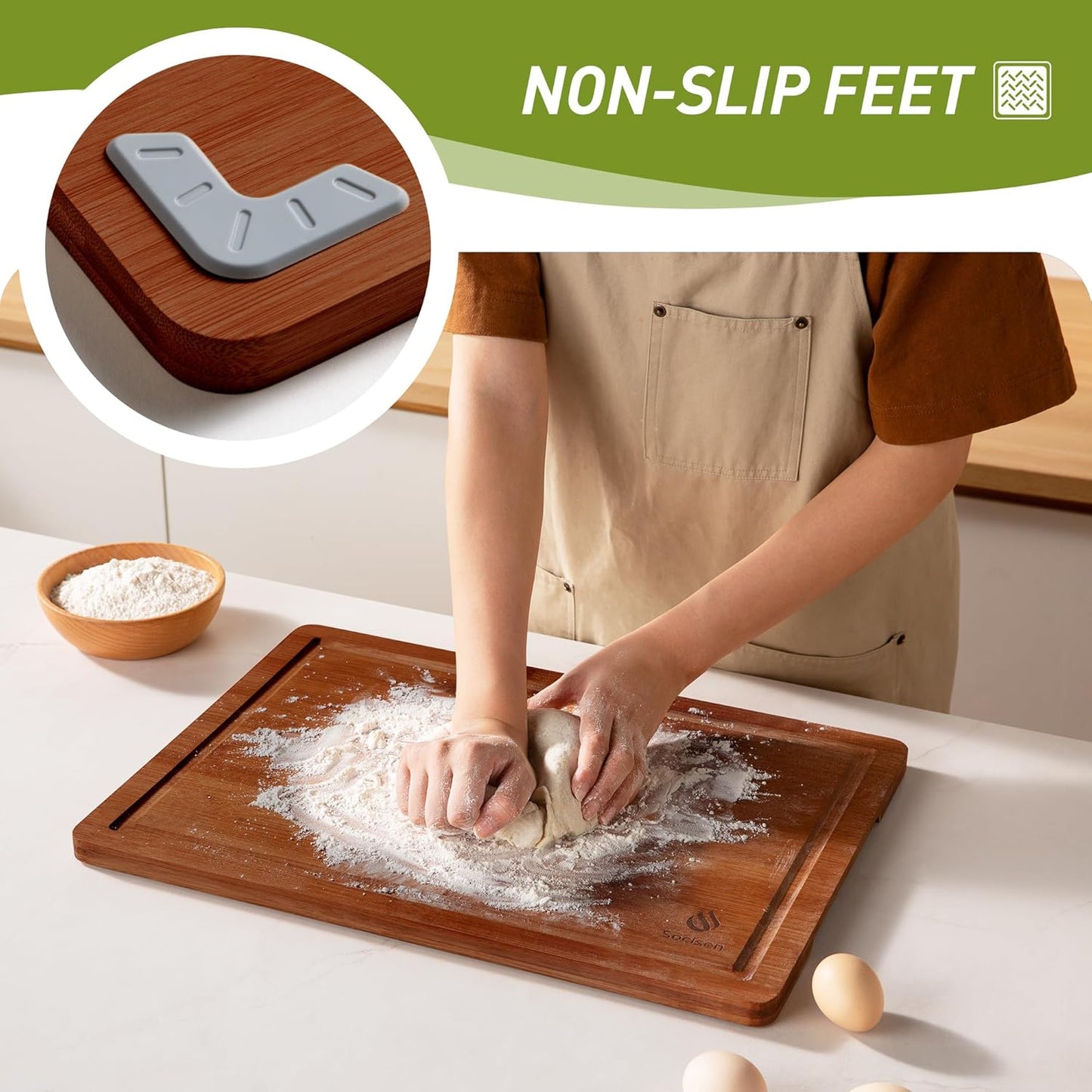 Bamboo Cutting Board Set Non Slip Feet Over Sink Gifts Best Mama Mommy Bonus Busy Mom Ever Christmas Xmas Birthday Law Step Stepmom Stepmother Who Have Everything Good Unique Useful Present