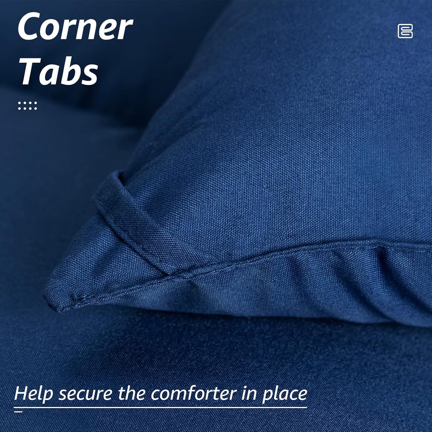 HYLEORY All-Season King Size Bed Comforter - Cooling Down Alternative Quilted Duvet Insert with Corner Tabs - Winter Warm - Machine Washable - Navy Blue