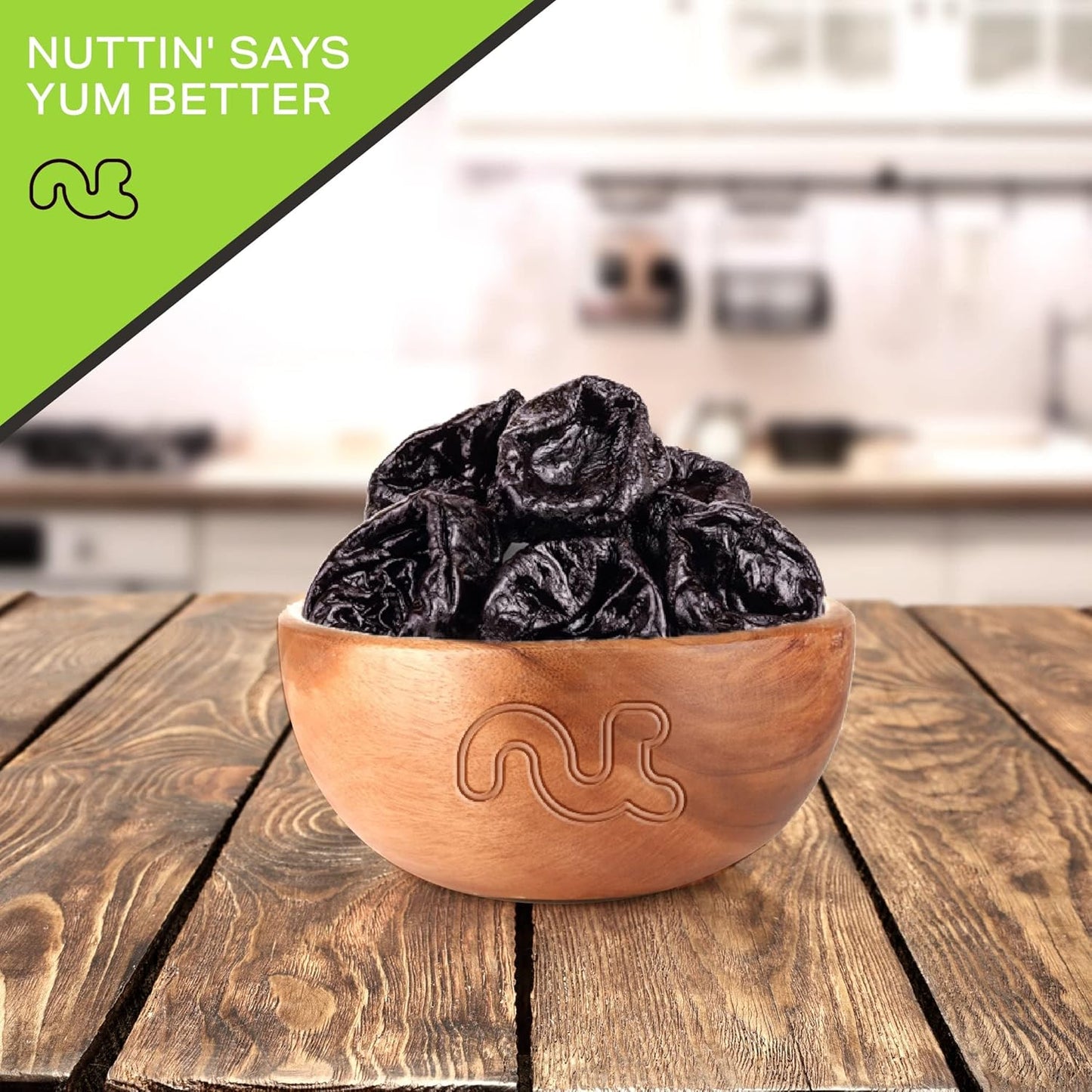 NUT CRAVINGS - Dried Prunes Pitted Unsweetened, Dry Plums No Sugar Added (16oz, 1 LB) Bulk Dry Fruits Packed Fresh in Resealable Bag - Sweet Healthy Snack, Naturally Grown, Vegan, Kosher