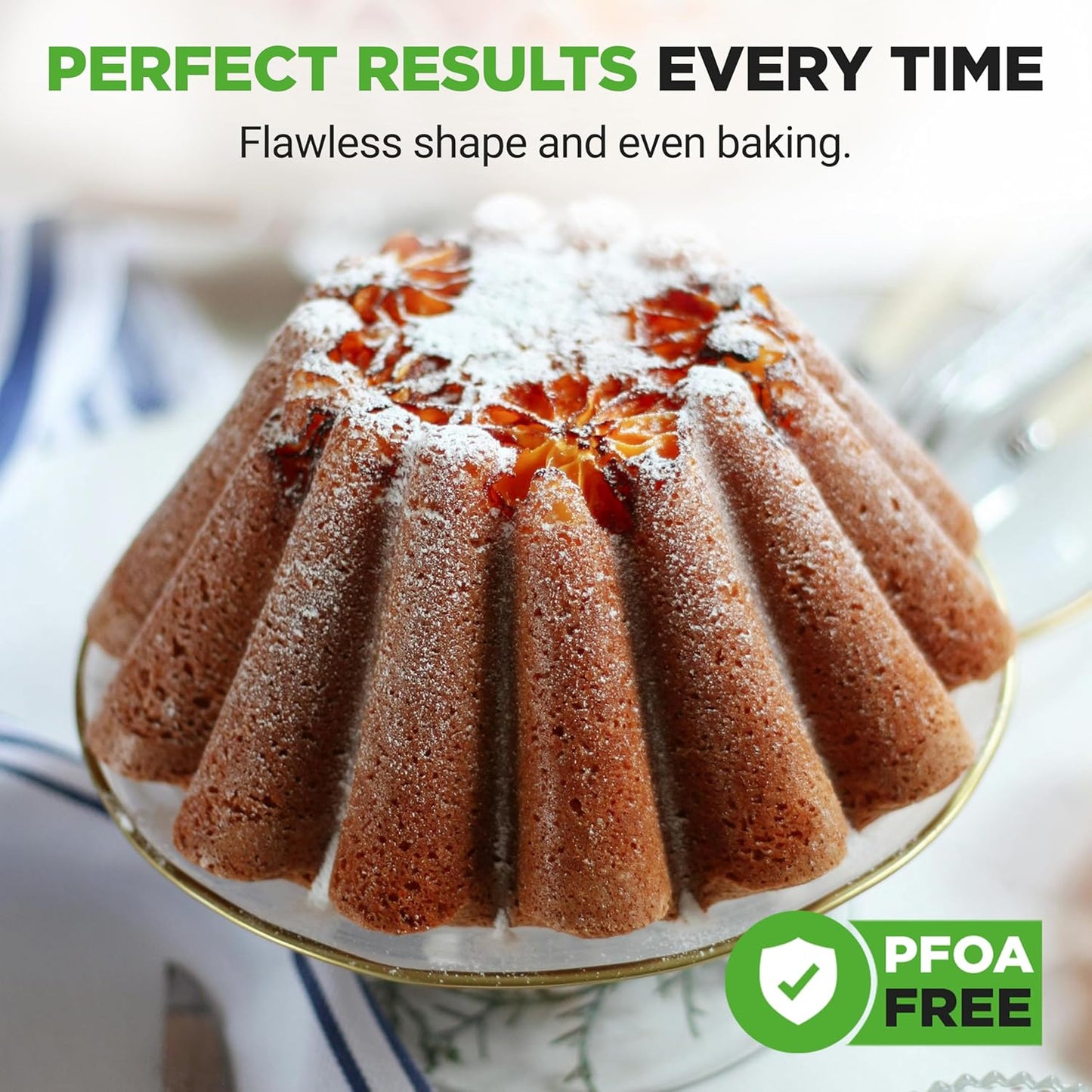 NutriChef 9 Inch Cake Pan - Premium Nonstick Die-Cast Aluminum Cake Mold for Baking - Sloped Edges for Uniform Baking, Dishwasher Safe