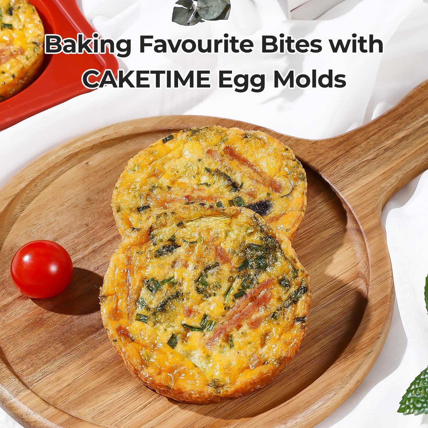 CAKETIME Muffin Top Pan Non Stick, 4 Inch Metal Frame Round Egg Baking Pan for Oven English Muffins, Whoopie Pies, Corn Bread, Egg Bites, Breakfast Sandwiches Tarts 4 Pack Brown