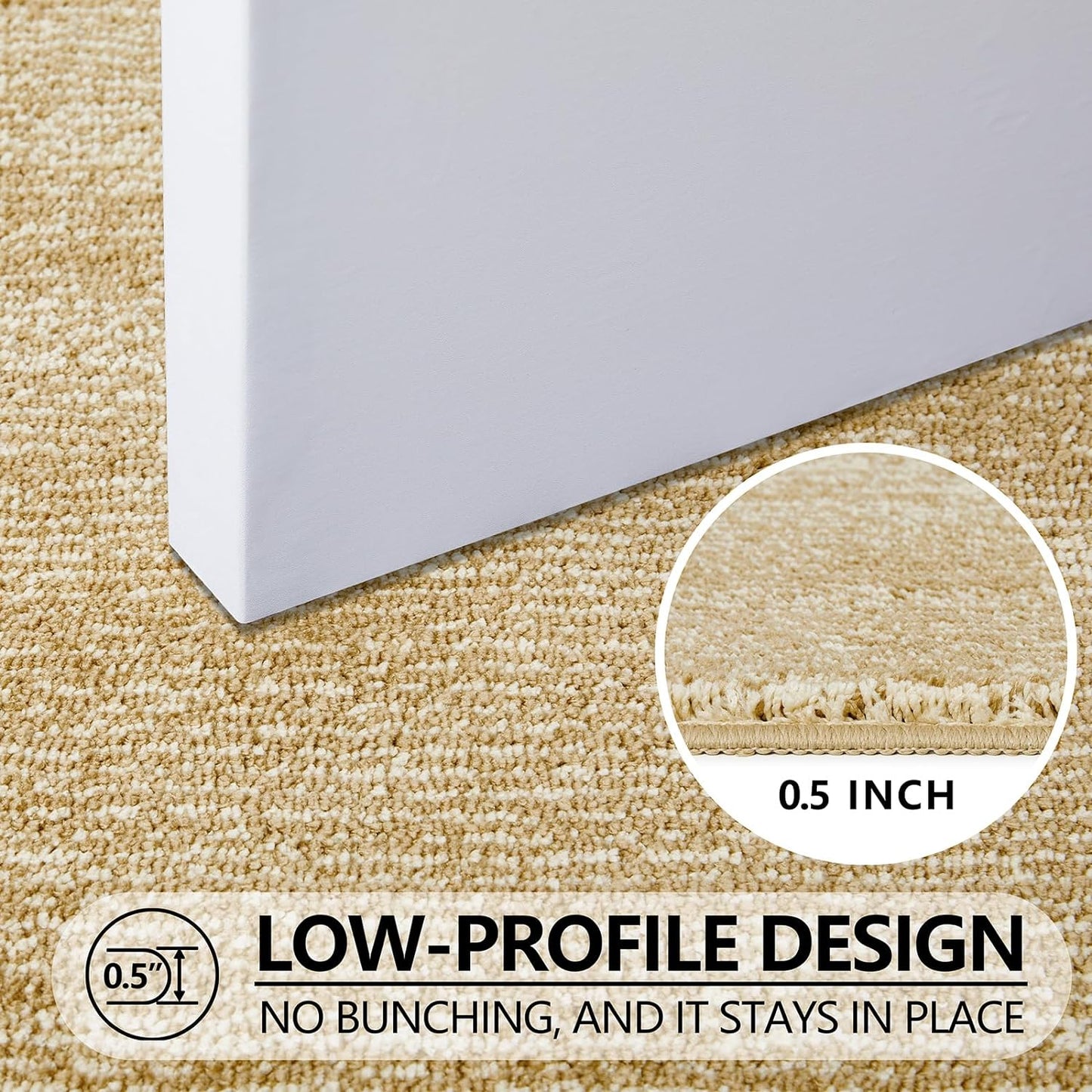 REFETONE Indoor Doormat, Front Door Mat 32"x48" Absorbent Rubber Backing Non Slip Back Door Mats, Washable Low-Profile Inside Floor Mat Door Rugs for Entryway, Resist Dirt Mud Mat for Dogs, Brown