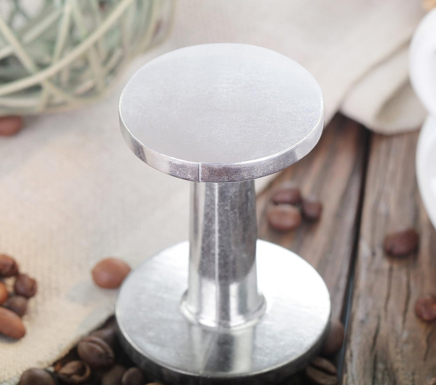 New Star Foodservice Commercial Grade Stainless Steel 18/8 Frothing Pitcher (Espresso Tamper)