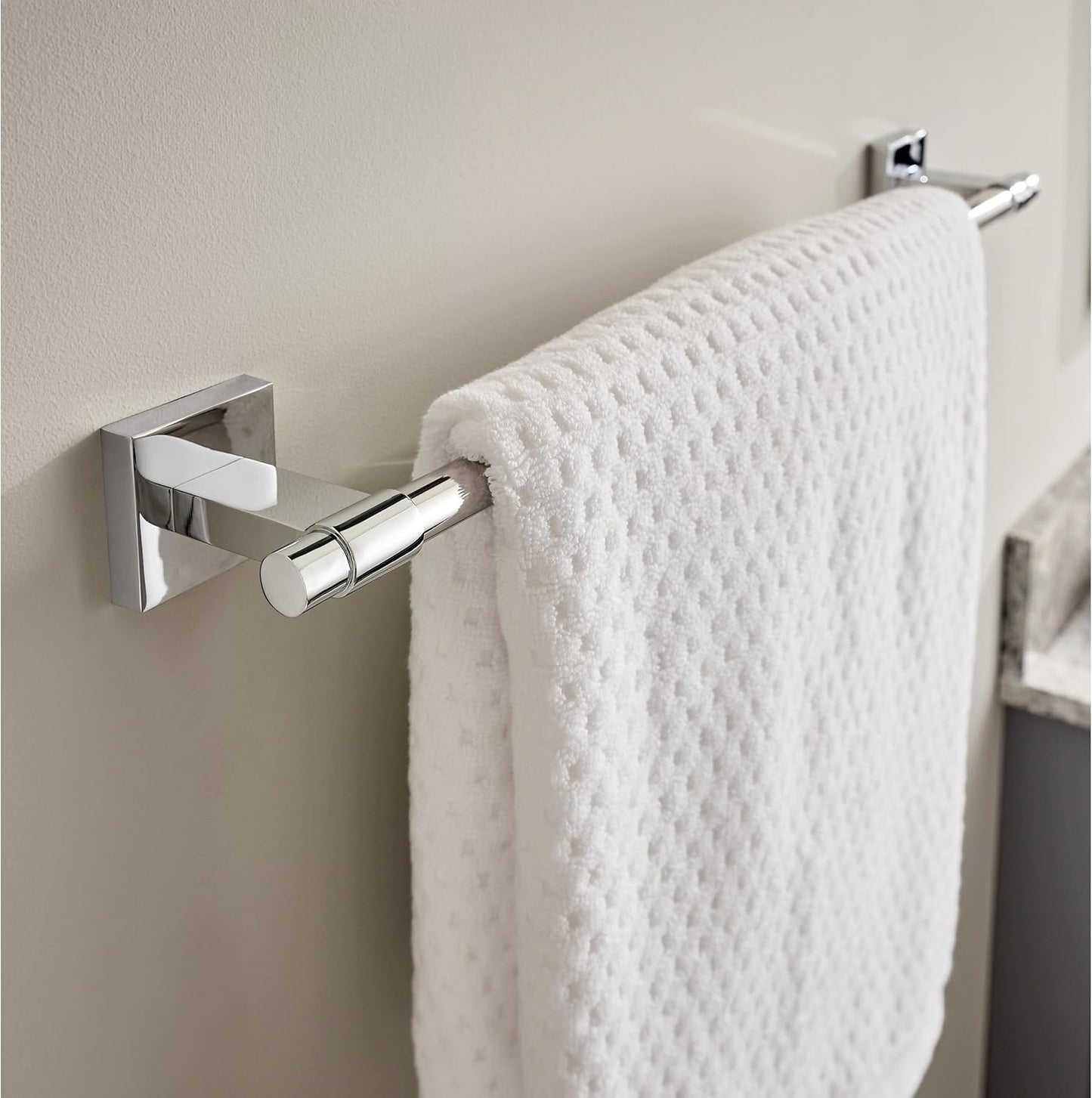 Franklin Brass Maxted (1-Pack) 18" Towel Rack for Bathroom, Polished Chrome Towel Bar for Bathroom Wall Kitchen Towel Holder Rod Wall Mounted Bathroom Accessories MAX18-PC