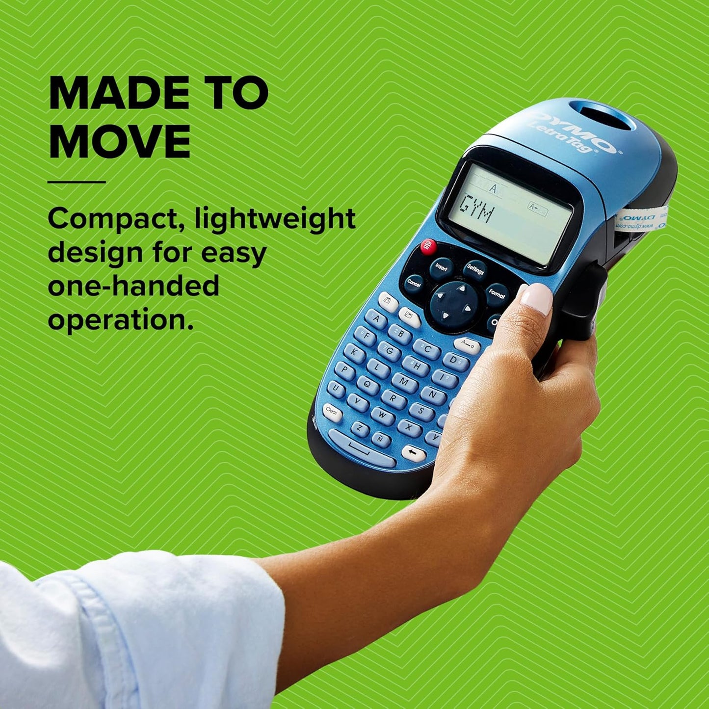 DYMO Label Maker Machine with Tape - 100H LetraTag Handheld, Comes with 3 LT label tapes. Great for Home & Office Organization