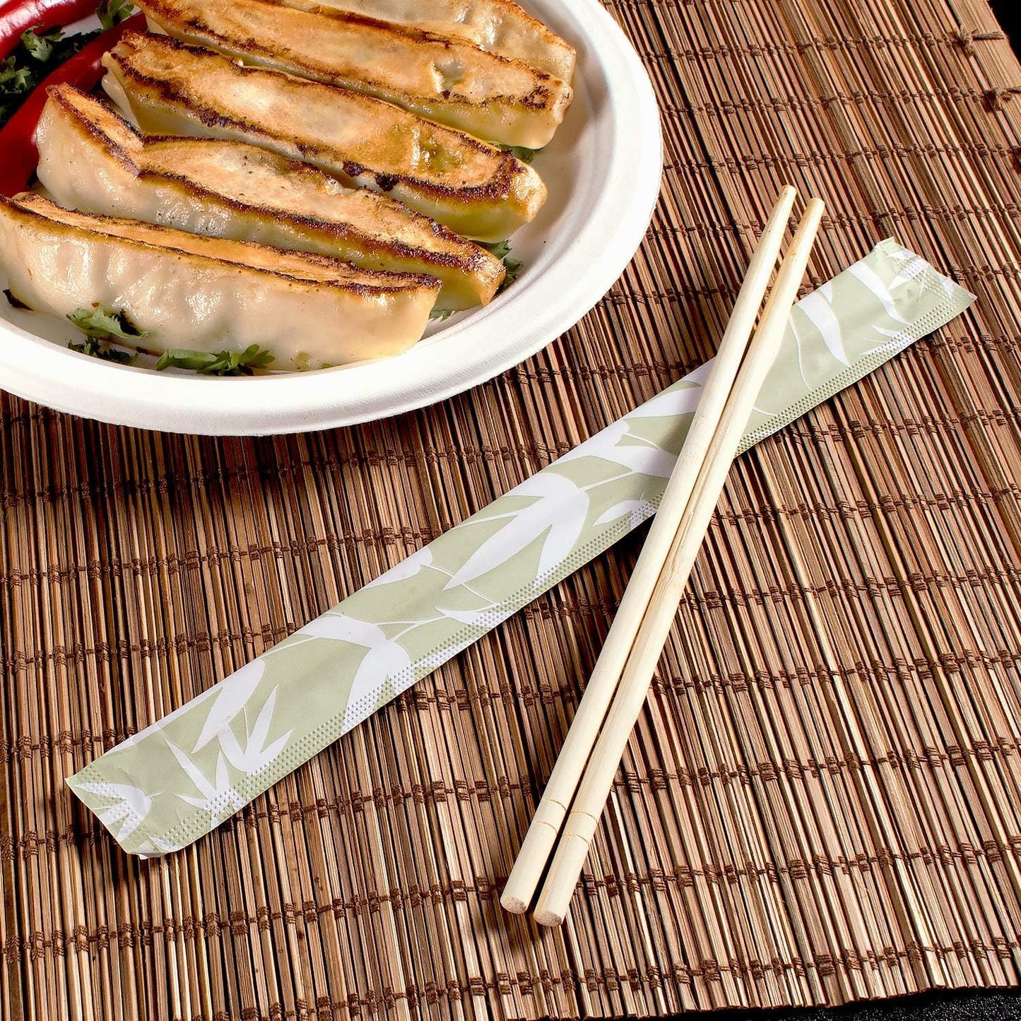 Karat U9000 9” Paper Wrapped Bamboo Chopsticks (Pack of 1000 pairs)