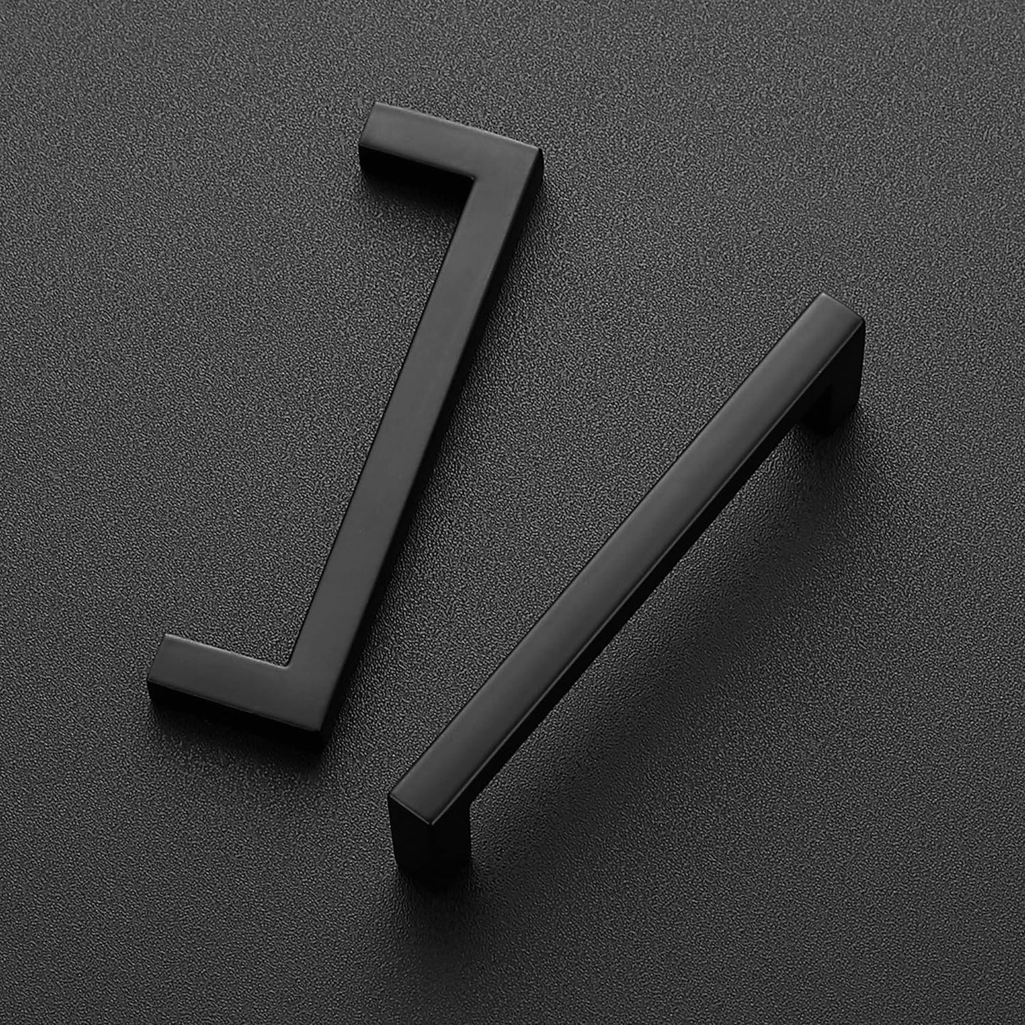 Ravinte 50 Pack Solid 3-3/4 Inch Center to Center Slim Square Bar Drawer Handles Kitchen Cabinet Handles Black Drawer Pulls Kitchen Cabinet Hardware Kitchen Handles Matte Black Cabinet Pulls